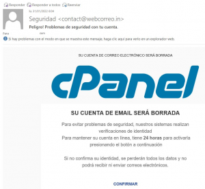 Phishing Correo Electrónico